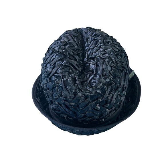 Vintage Union Made Blue Cellophane Woven‎ Hat